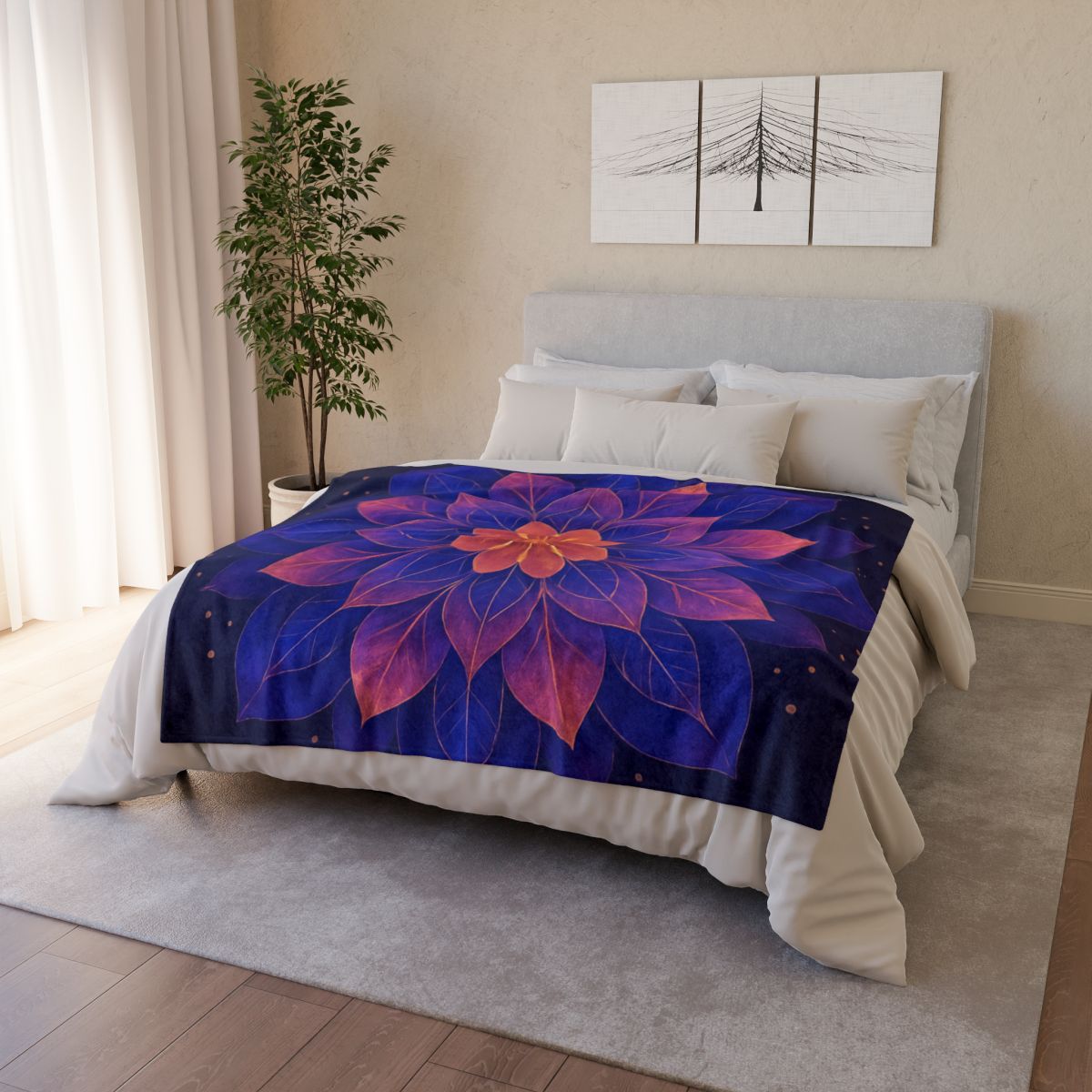 Petal Prism Mandala custom blankets