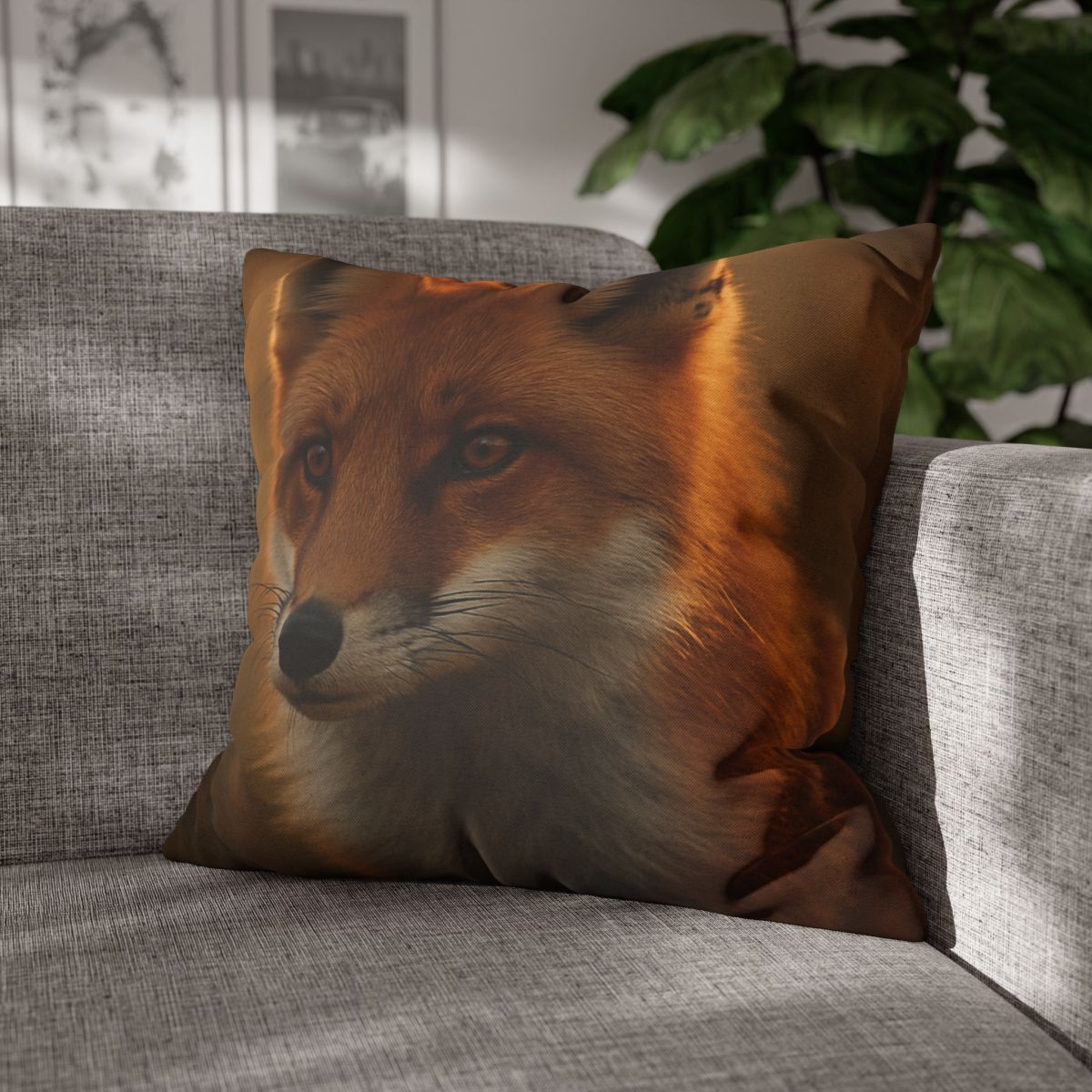 Crimson Whisper Red Fox soft cotton pillow cases
