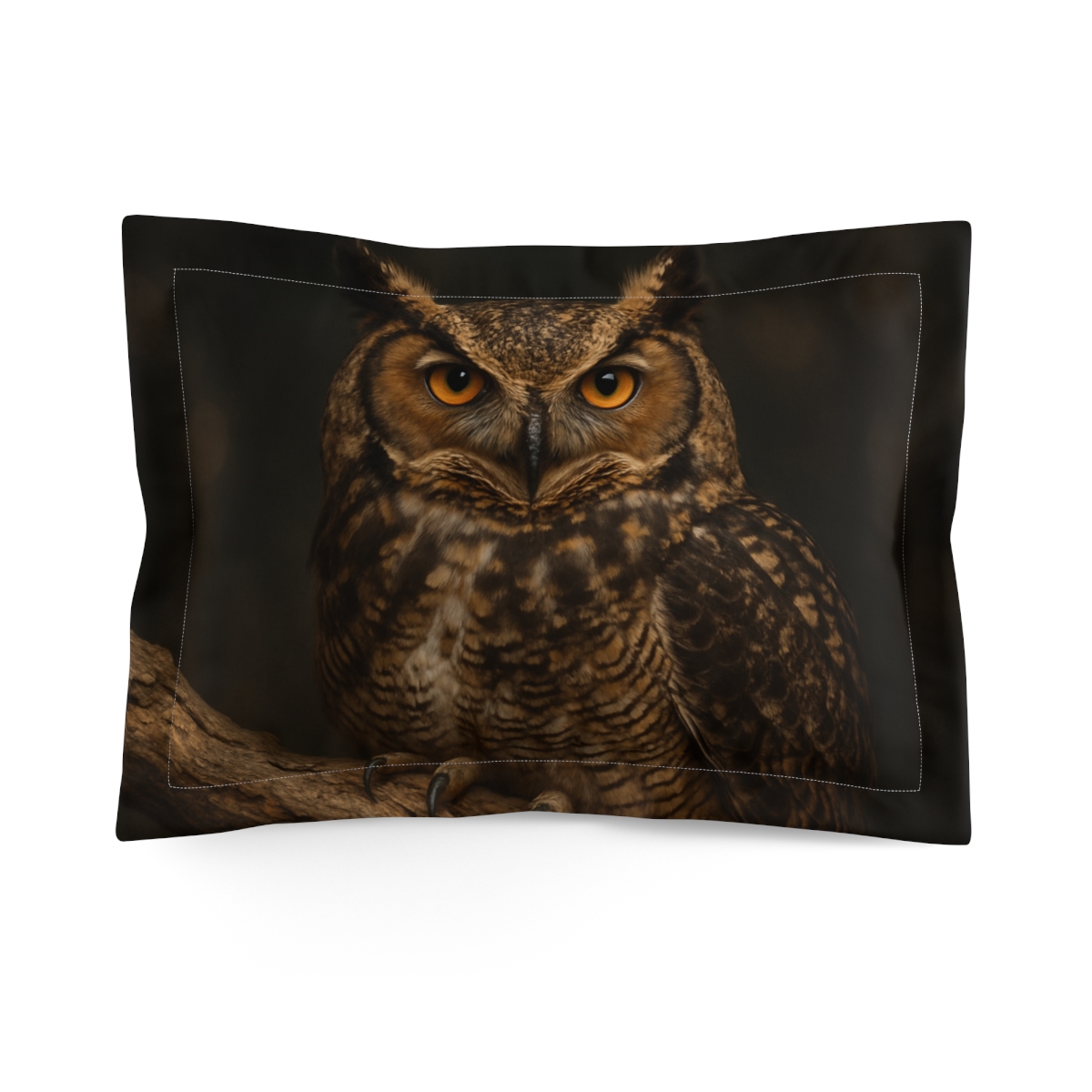 Nebula Gaze Great Horned Owl custom pillows