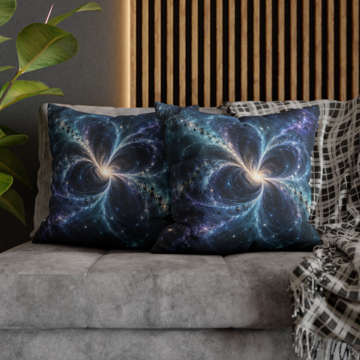 Cerulean Spacetime Bloom personalized pillow covers [AI-f45e7d83-d4a7dd4fd44b]