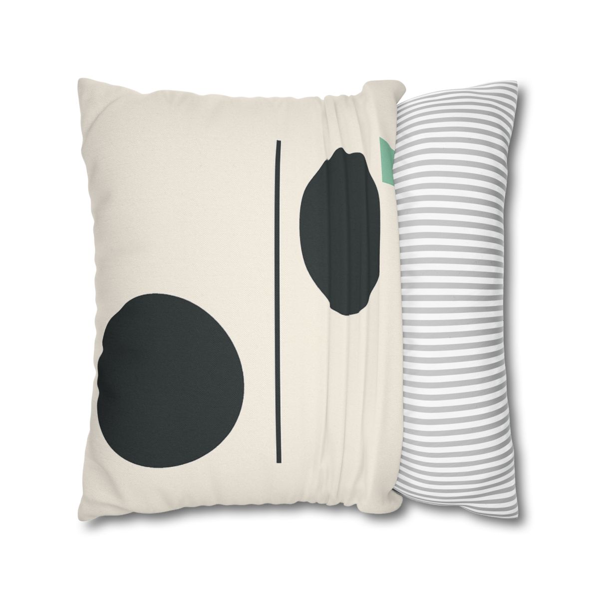 Offset Circle Bar Pairing designer print pillow cases
