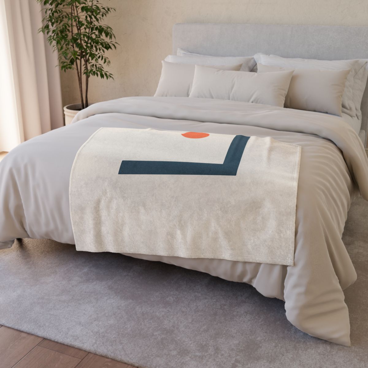 Orbit Gap Rectangles designer printed blankets