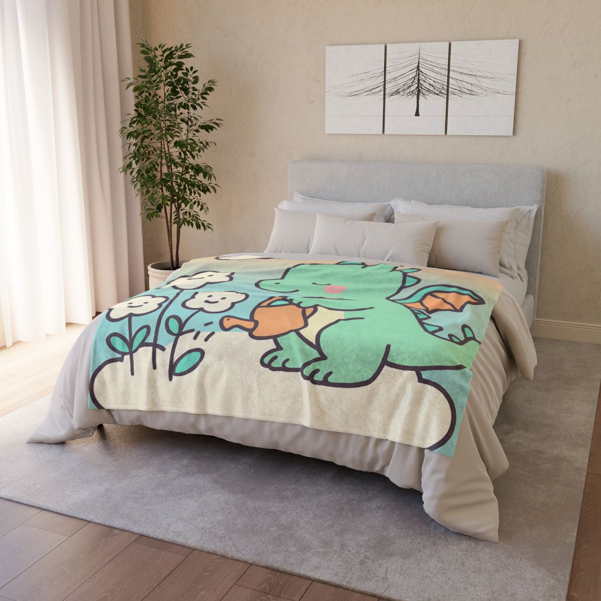 Cloud Garden Dragon stylish throw blankets