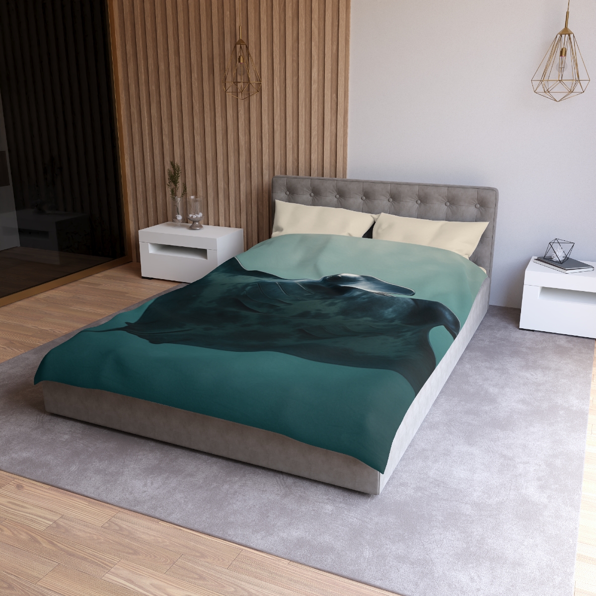 Nebula Glide Giant Manta Ray stylish duvet covers