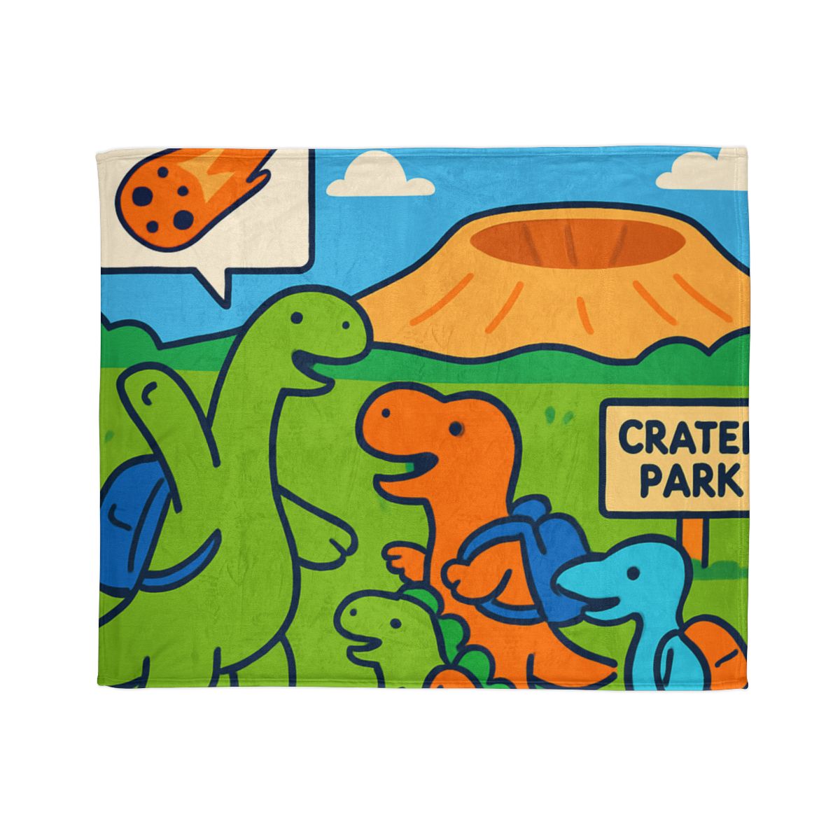 Cosmic Dino Field Trip soft fleece blankets