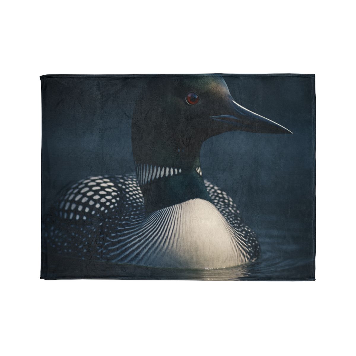Moonlit Chorus Common Loon personalized cozy blankets