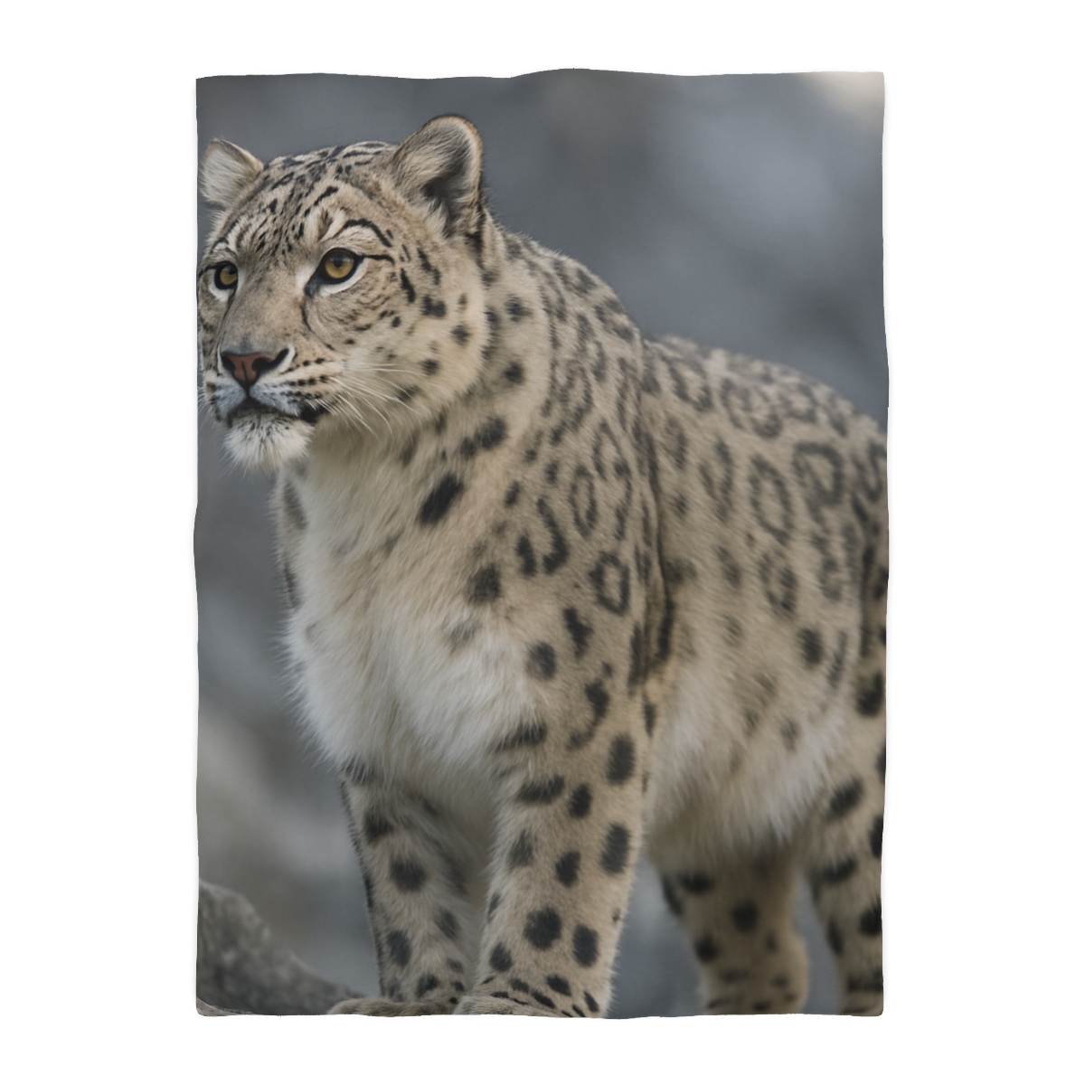 Snow Leopard Silent Summit designer printed duvets