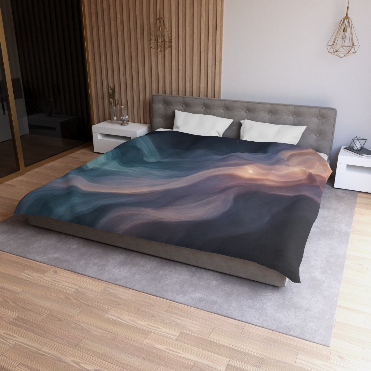 Prismatic Nebula Silk Drift personalized bedding duvets