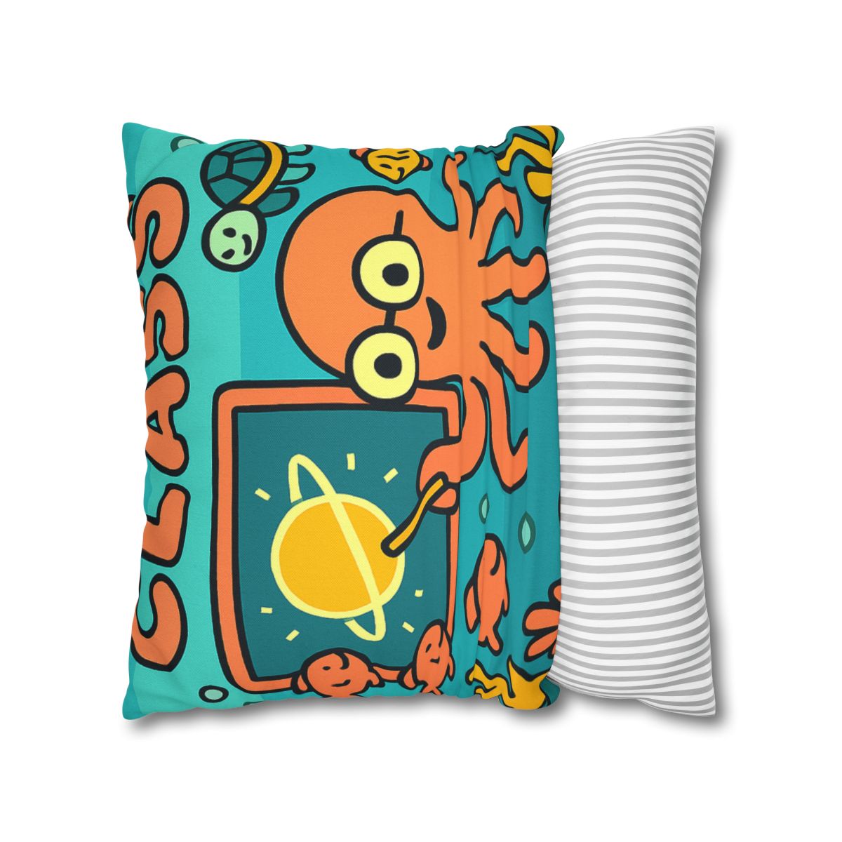 Cosmic Coral Reef Classroom trendy patterned pillow cases