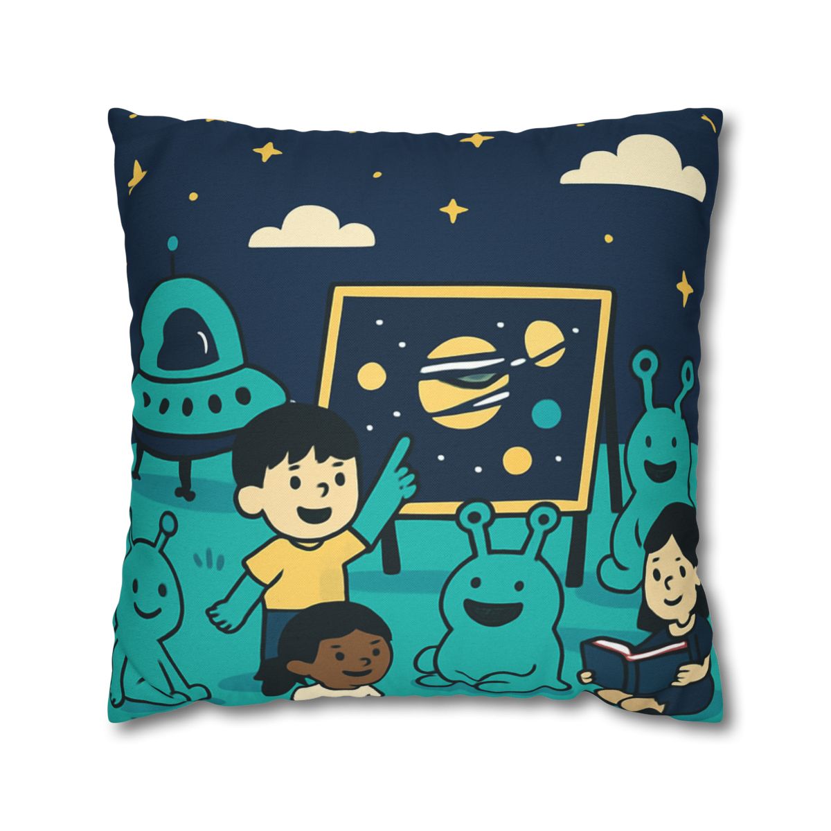 Starship Schoolyard personalized pillow covers