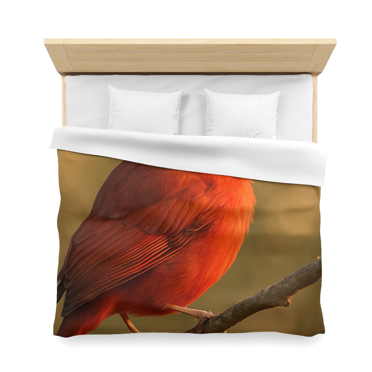 Crimson Pulse Northern Cardinal personalized bedding duvets