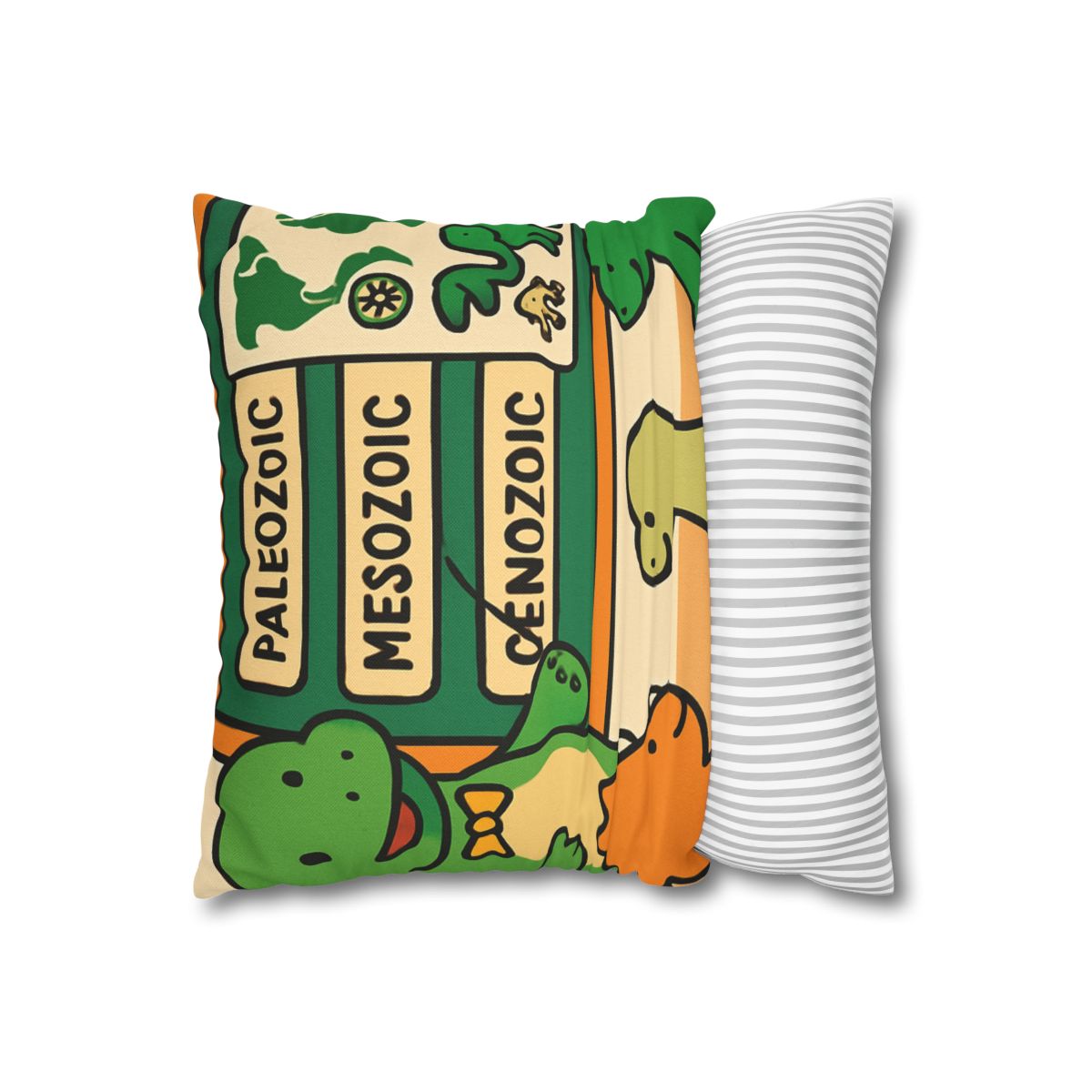 Time Traveling Dino Classroom soft cotton pillow cases