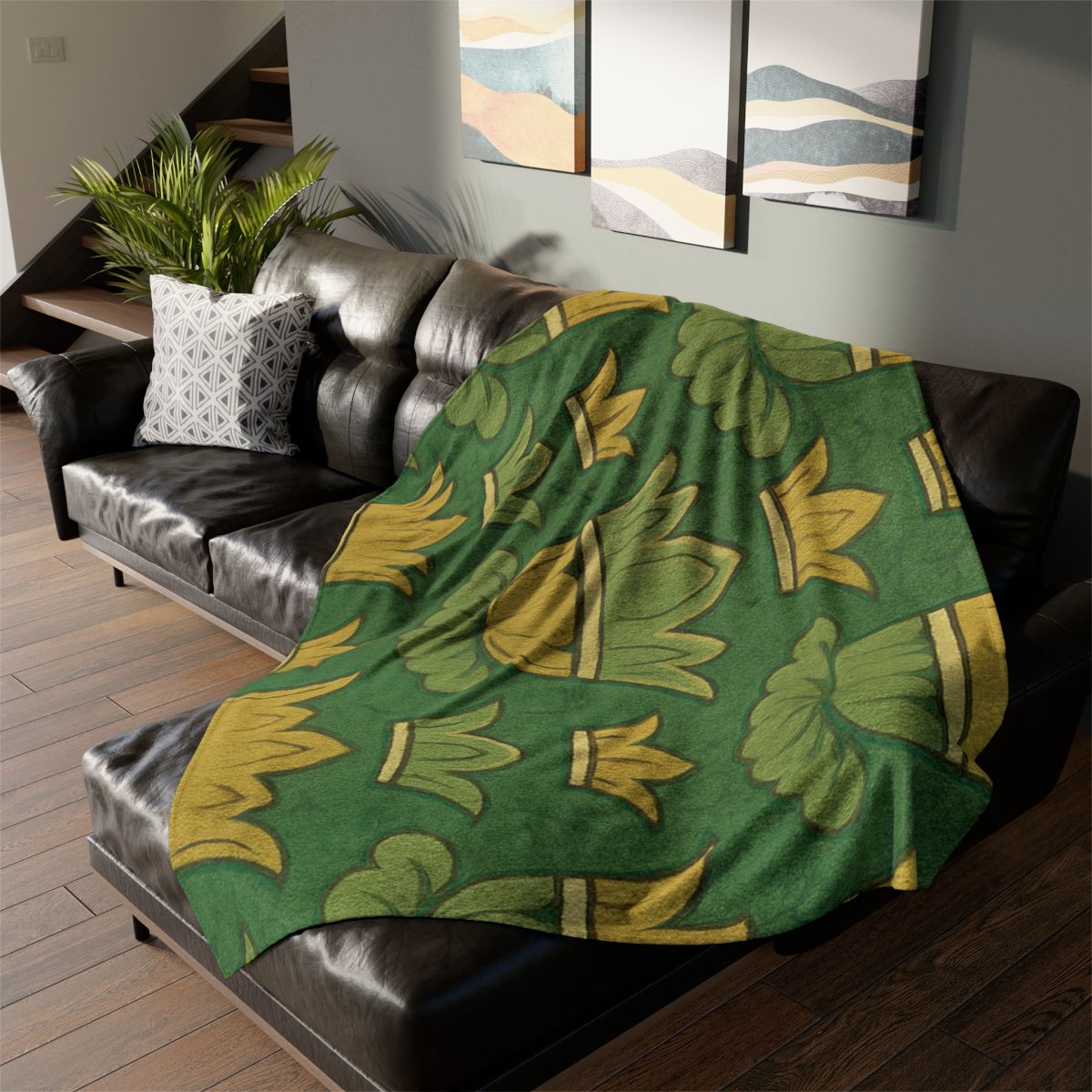 Calyx Crown Tessellation soft fleece blankets