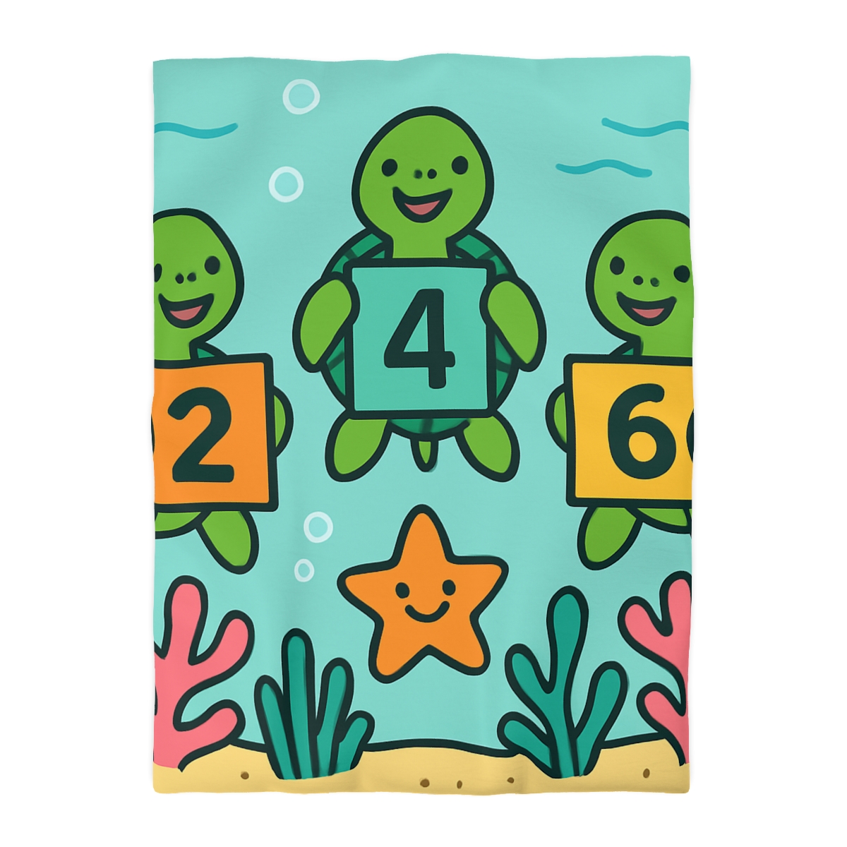 Coral Reef Math Parade Of Sea Turtles warm winter duvets