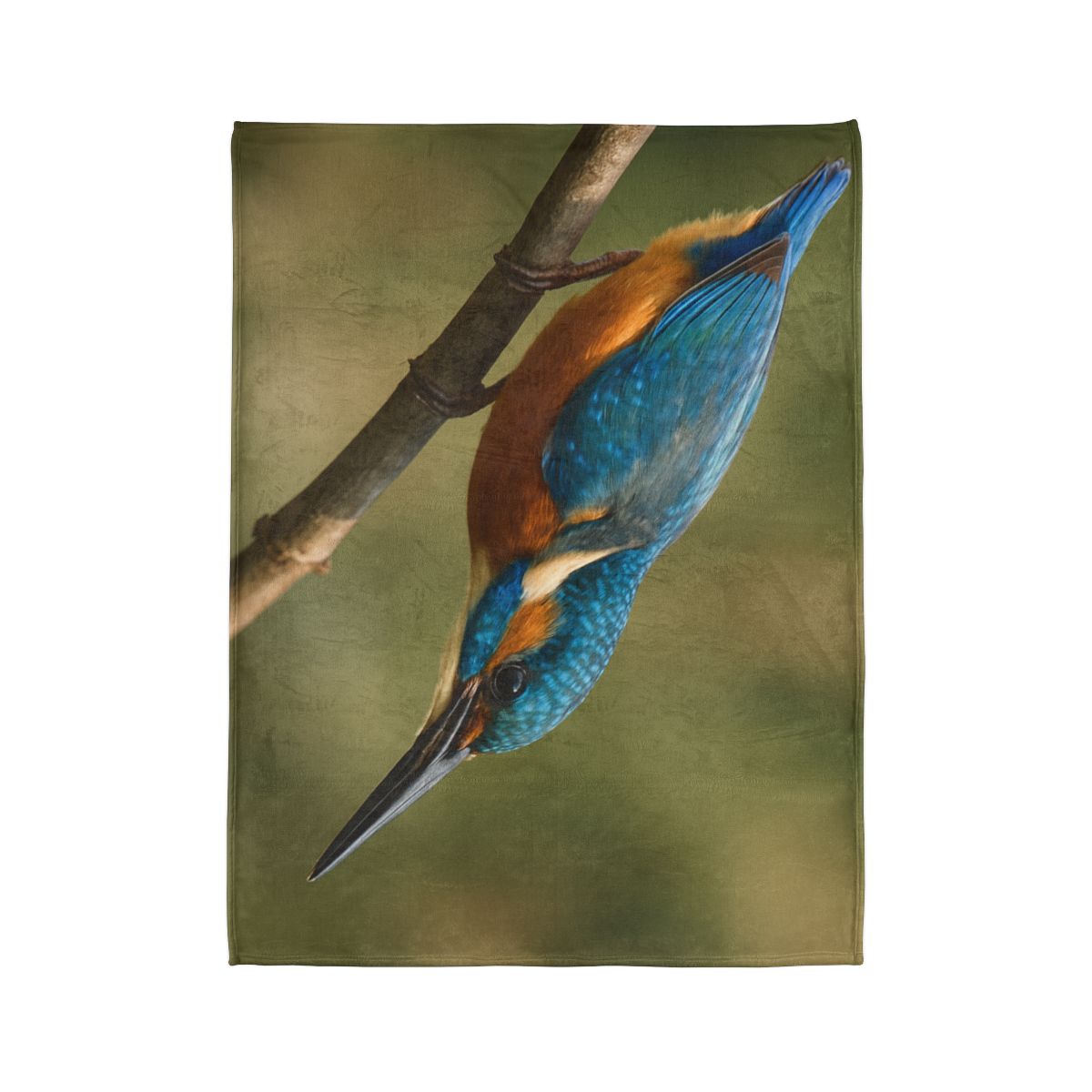 Kingfisher Sapphire Dive soft fleece blankets