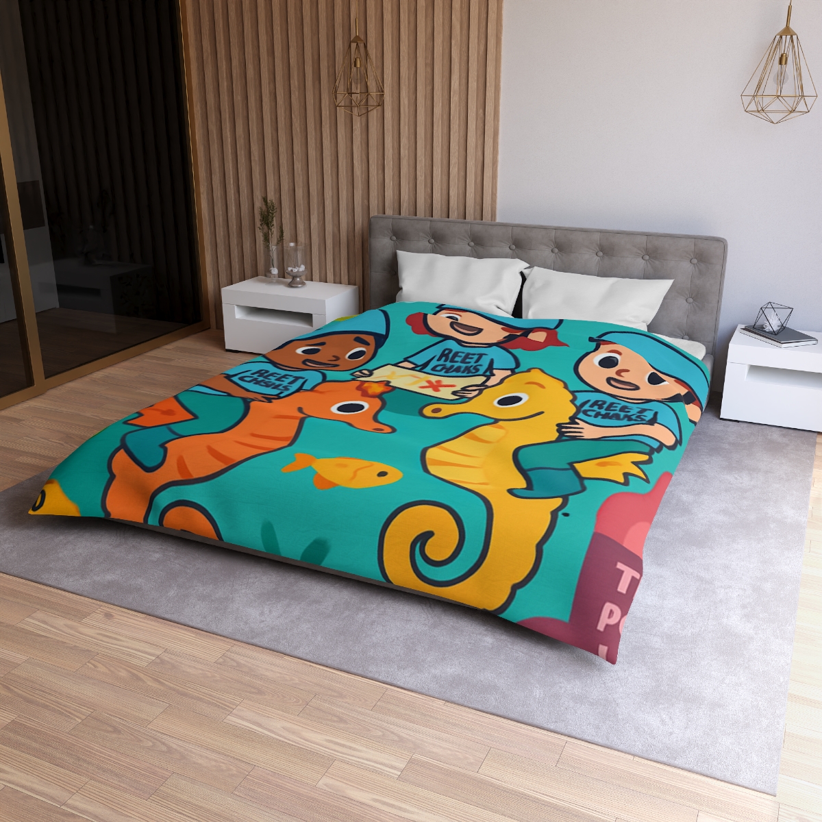 Coral City Map Of The Friendly Reef Rangers designer printed duvets