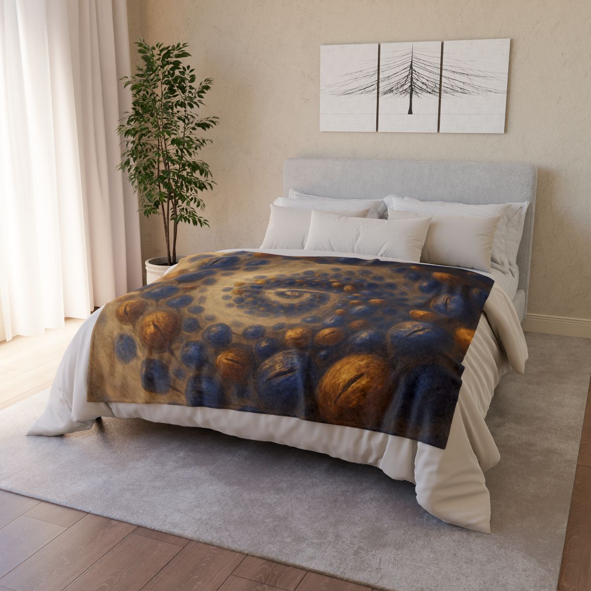 Spiral Seed Cluster decorative home blankets