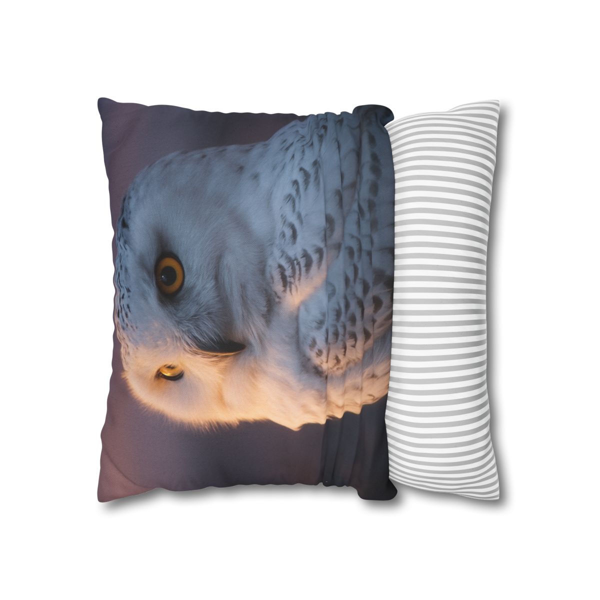 Twilight Watcher Snowy Owl trendy patterned pillow cases