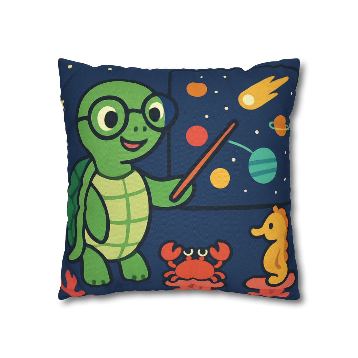 Comet Classroom Turtle personalized pillow covers