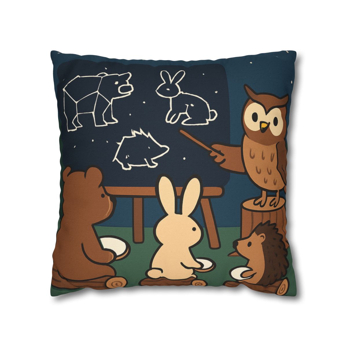 Constellation Classroom Of Forest Animals trendy patterned pillow cases