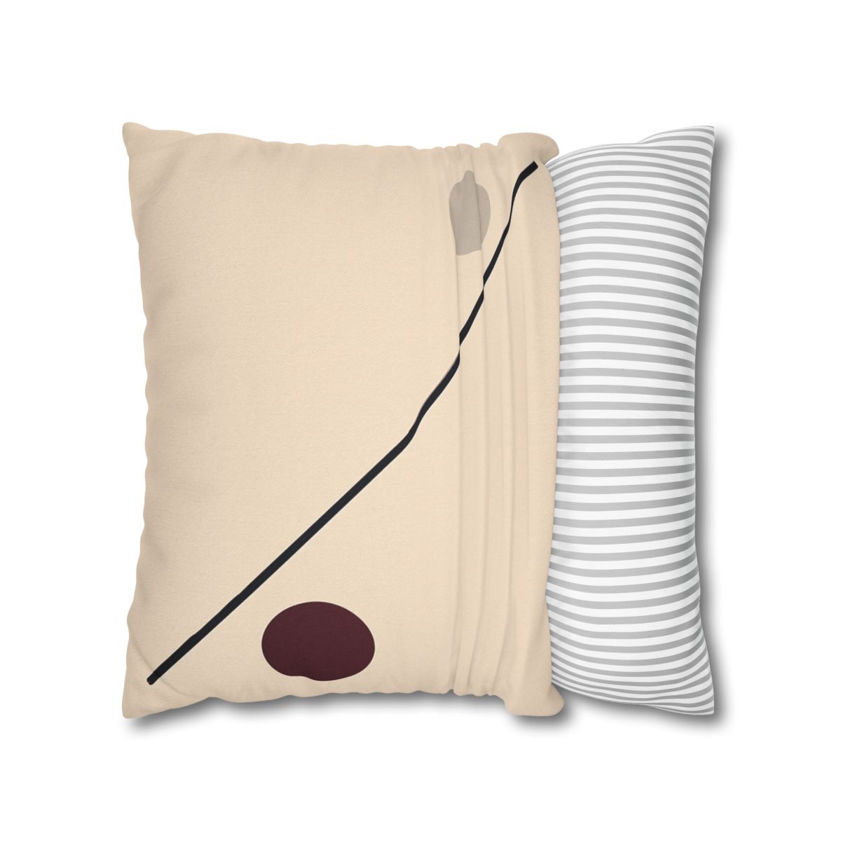 Diagonal Line And Twin Circles soft cotton pillow cases