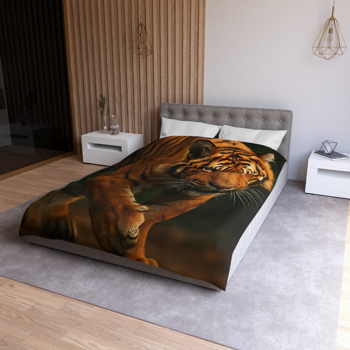 Forest Stalker Bengal Tiger unique patterned duvets