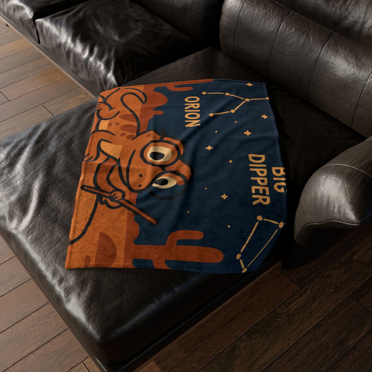 Stargazing Lizard Desert Camp soft fleece blankets