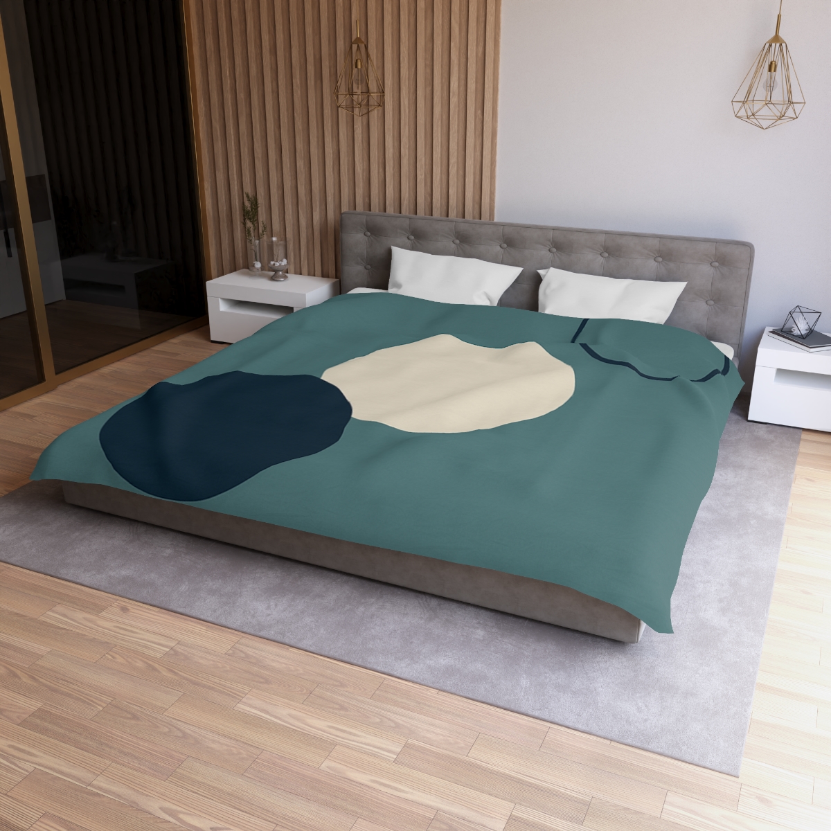 Staggered Trio Of Circles Harmony custom duvets