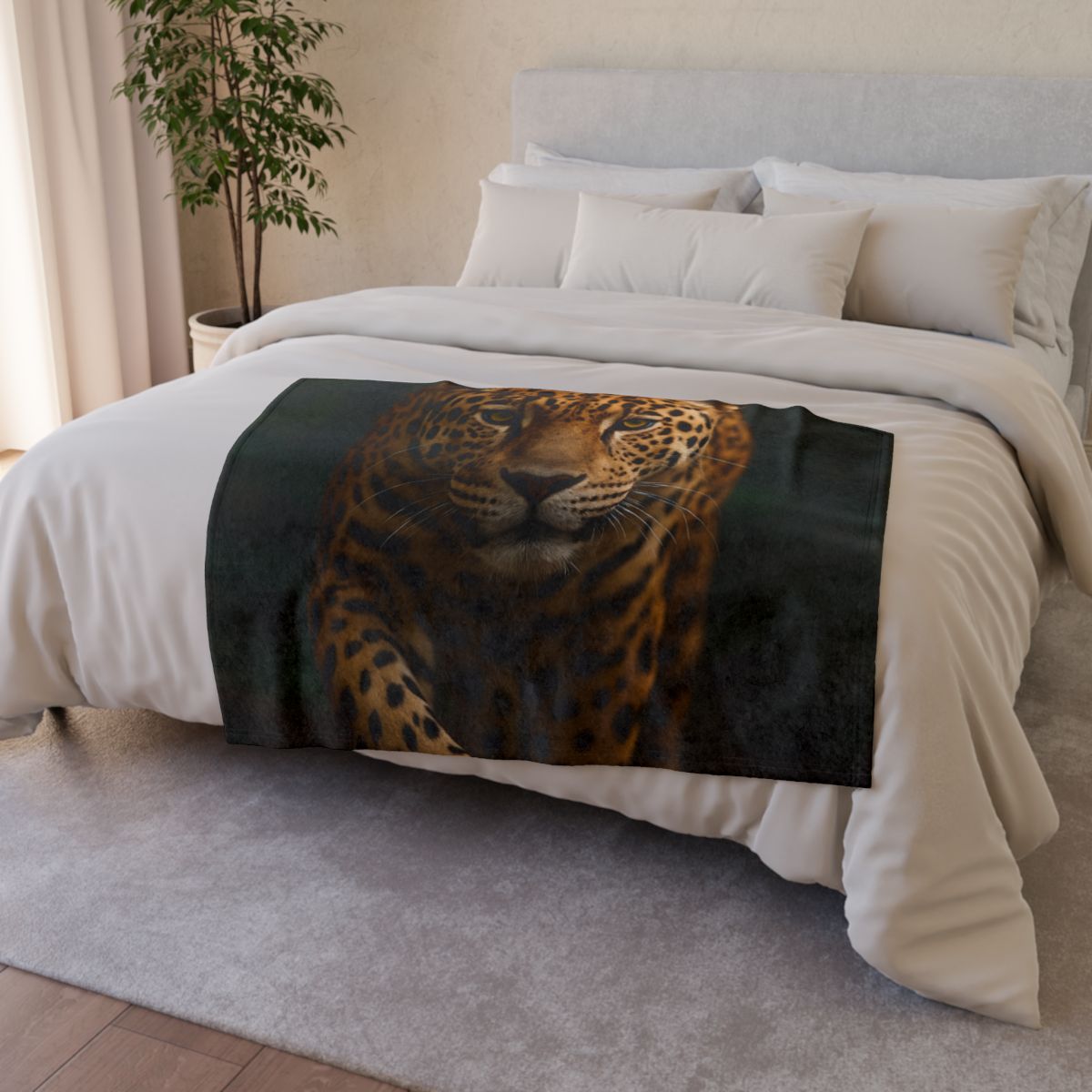 Shadow Mosaic Jaguar designer printed blankets