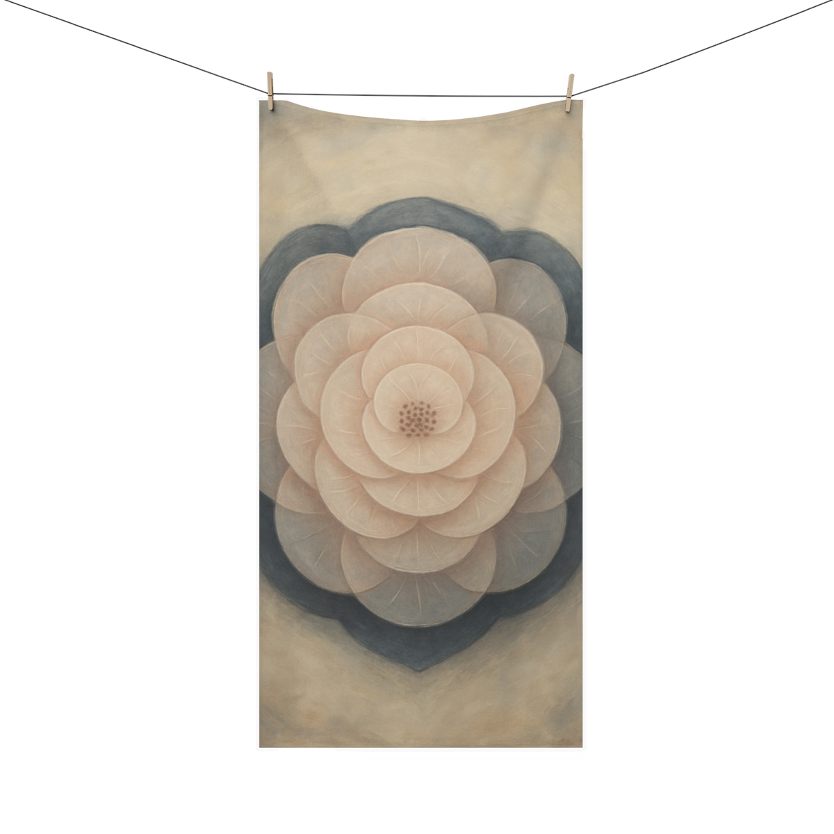 Petal Halo Overlay designer printed towels