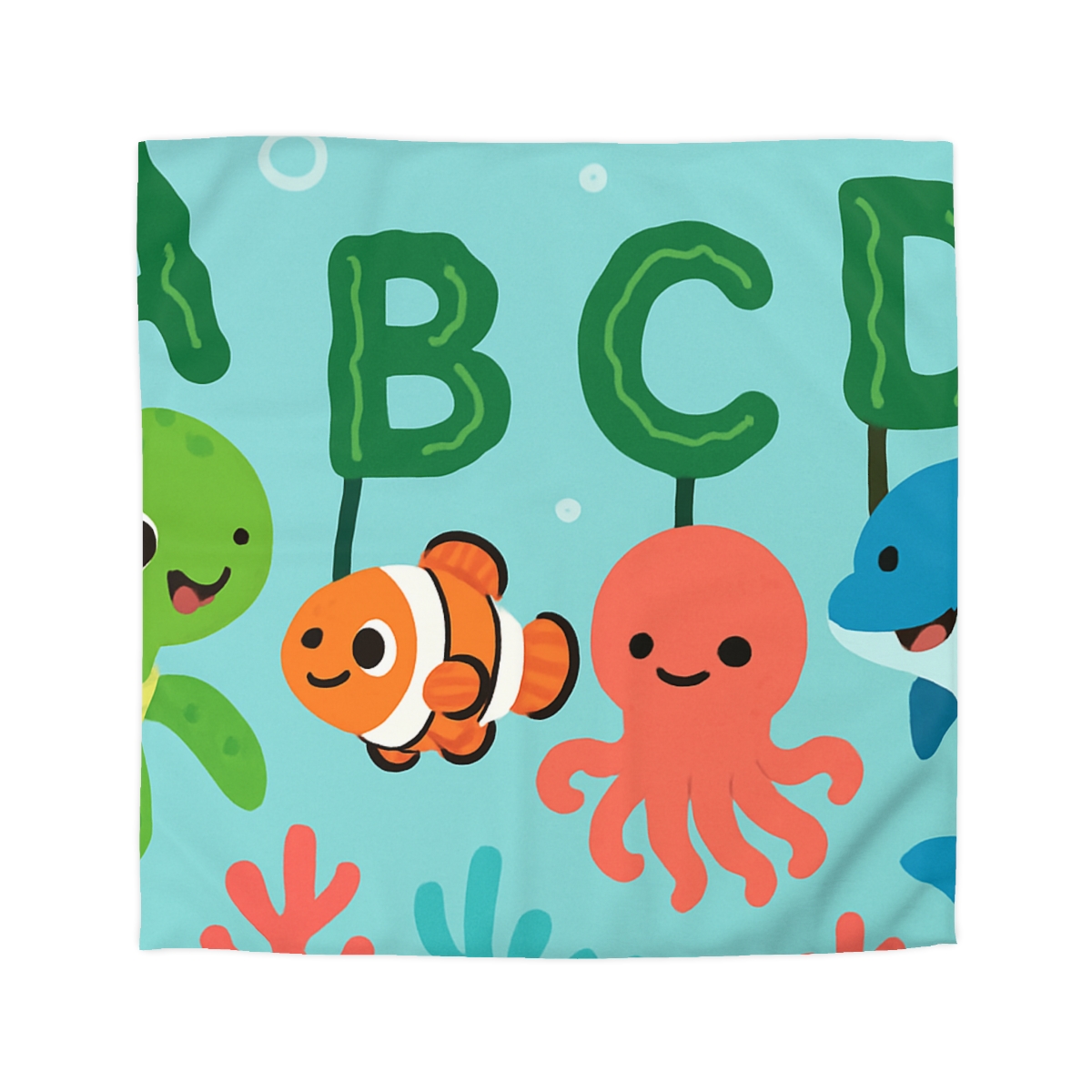 Coral Reef Alphabet Parade stylish duvet covers