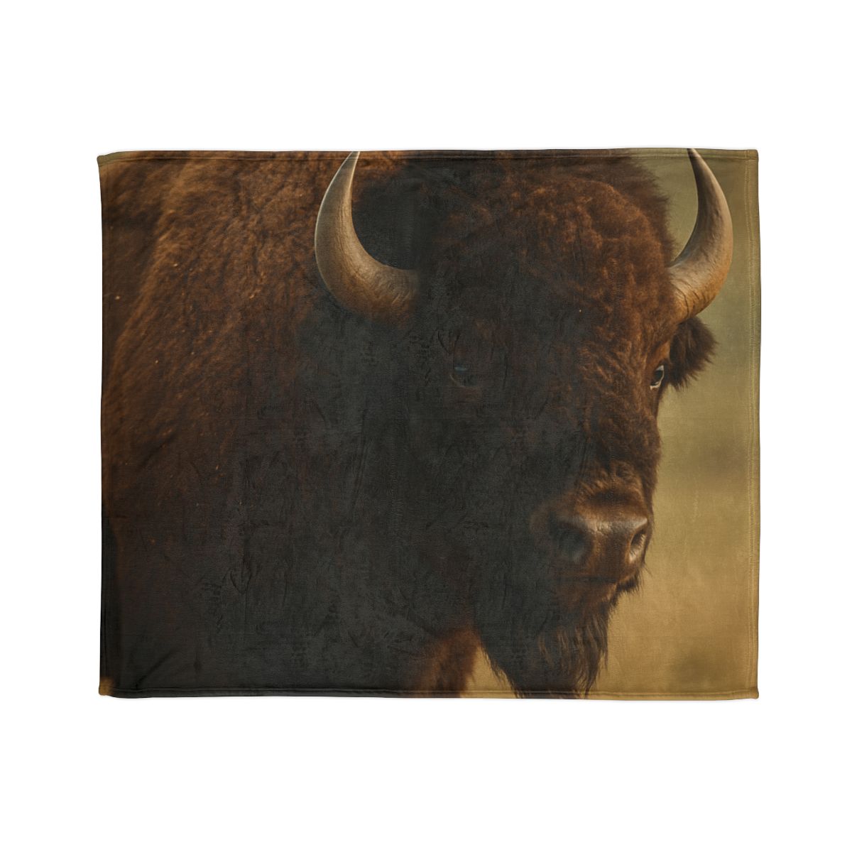 Thunder Stillness American Bison soft fleece blankets