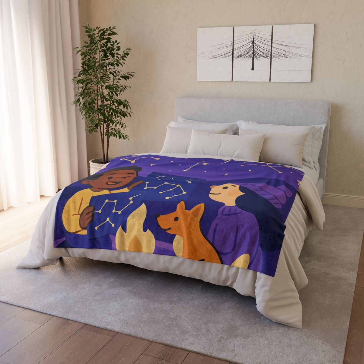 Constellation Camping stylish throw blankets