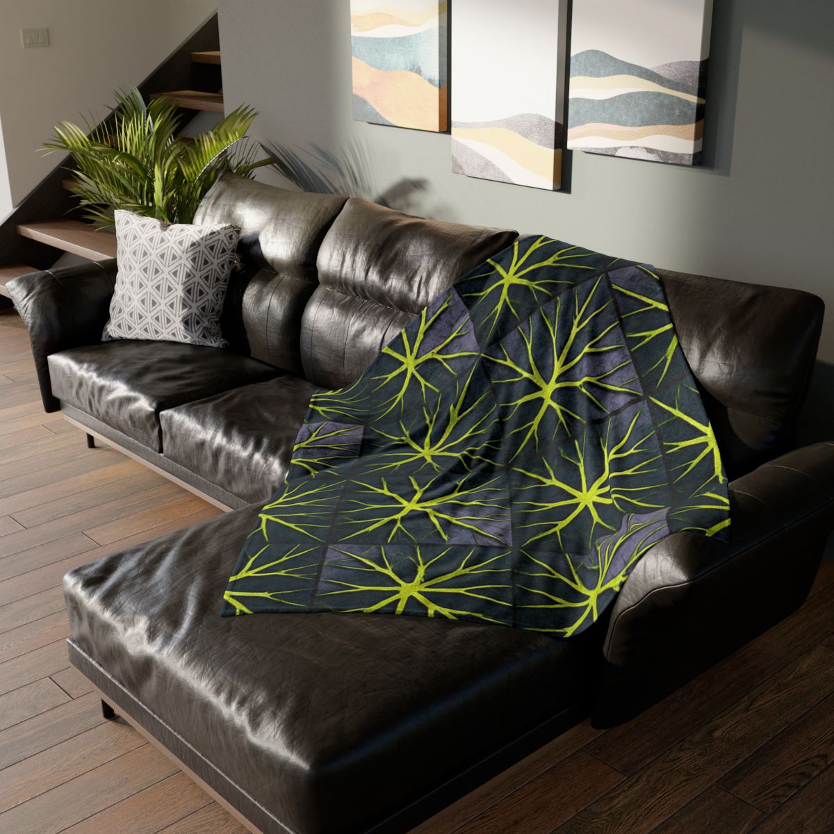 Venation Starburst Mosaic trendy patterned blankets