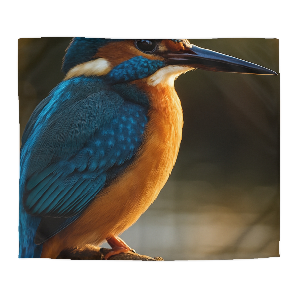 Azure Gaze Common Kingfisher designer printed duvets