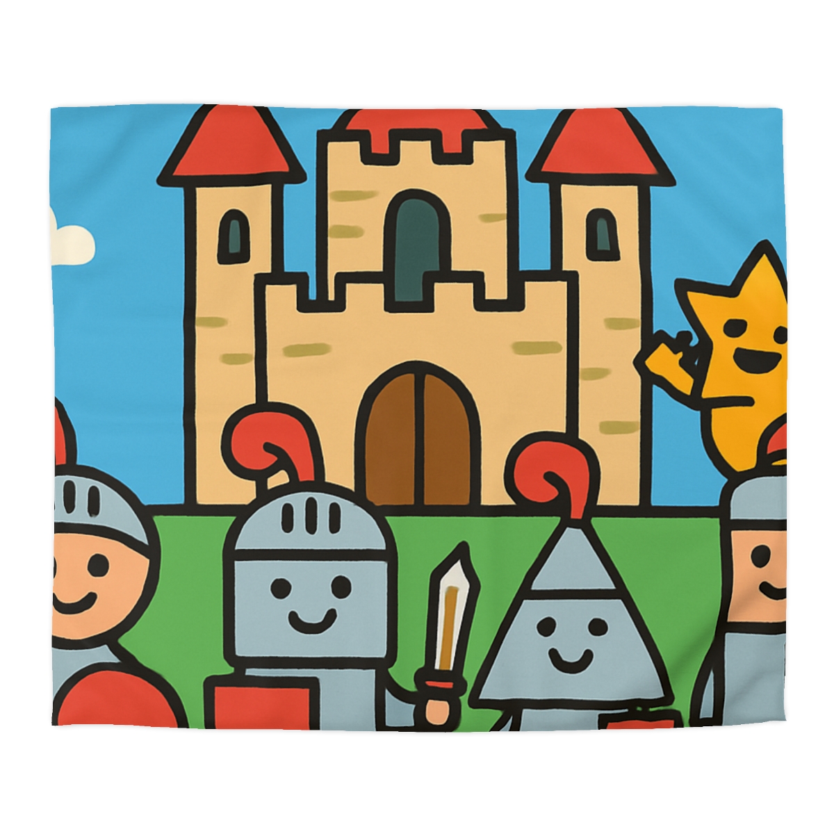 Castle Of Shape Knights soft comforter duvets