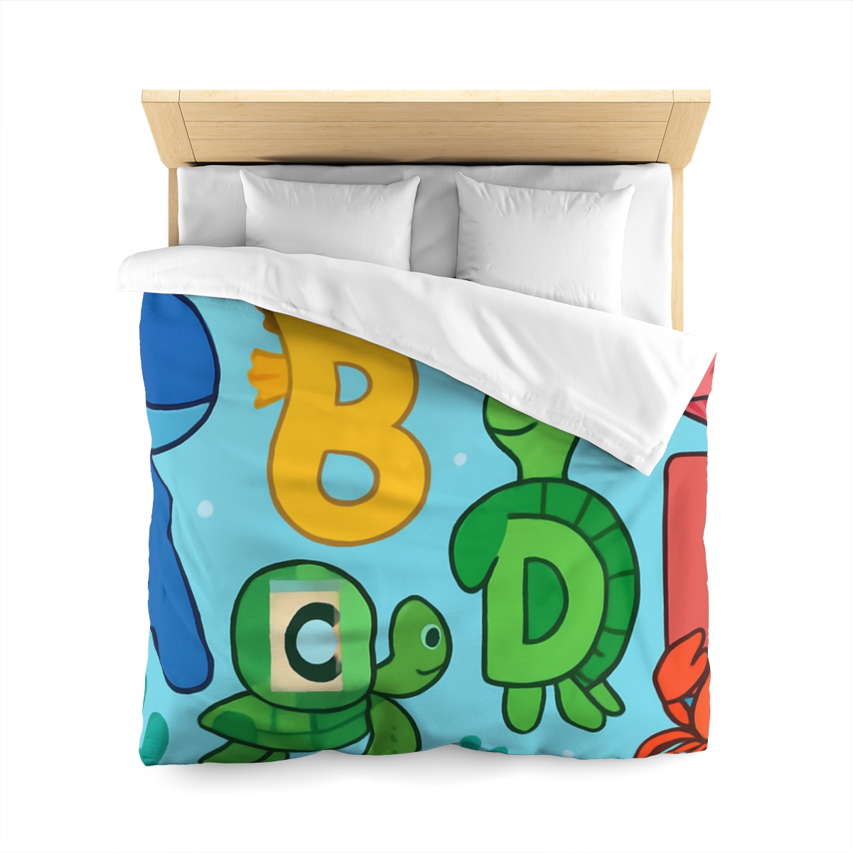 Coral Reef Alphabet Parade custom duvets