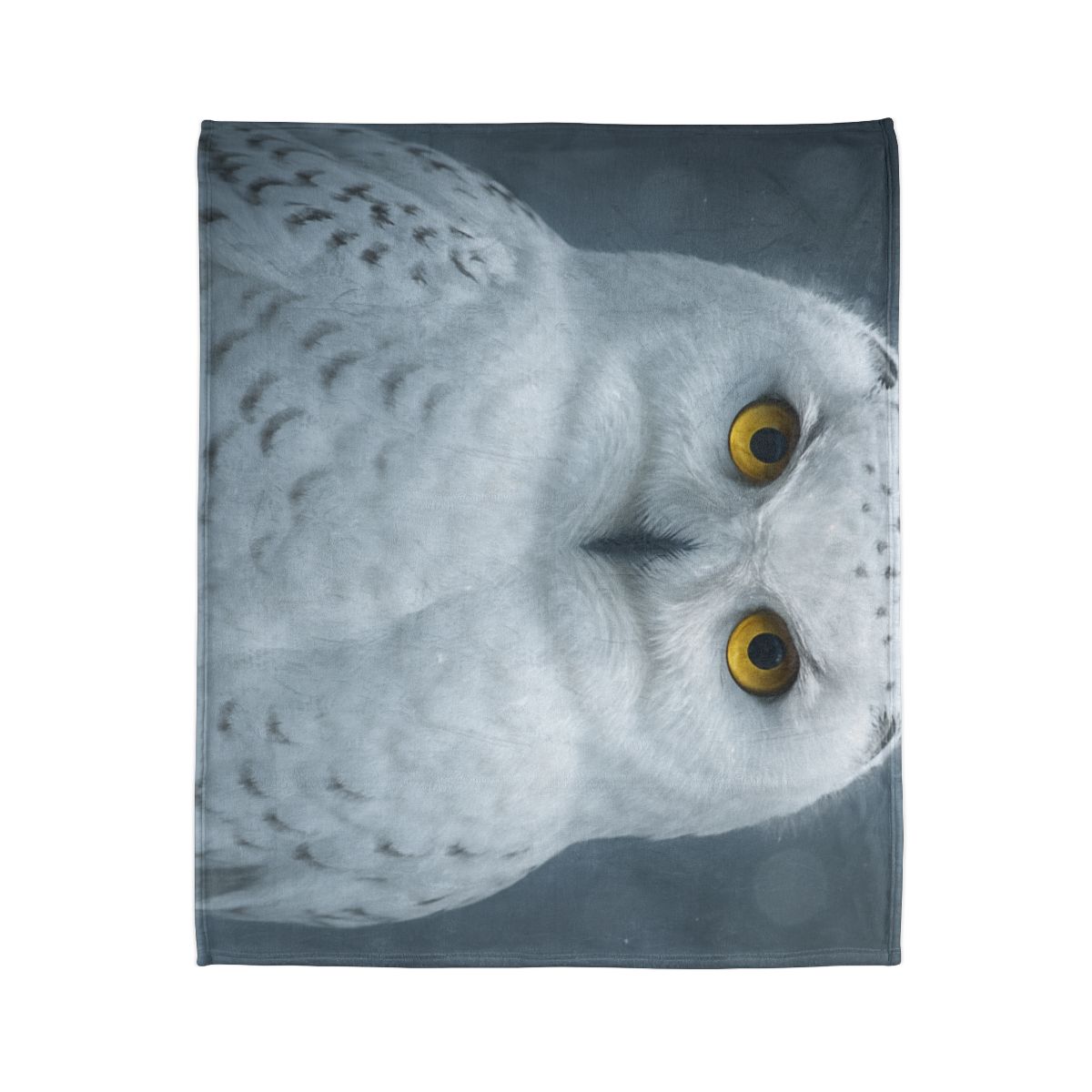 Midnight Watch Snowy Owl personalized cozy blankets