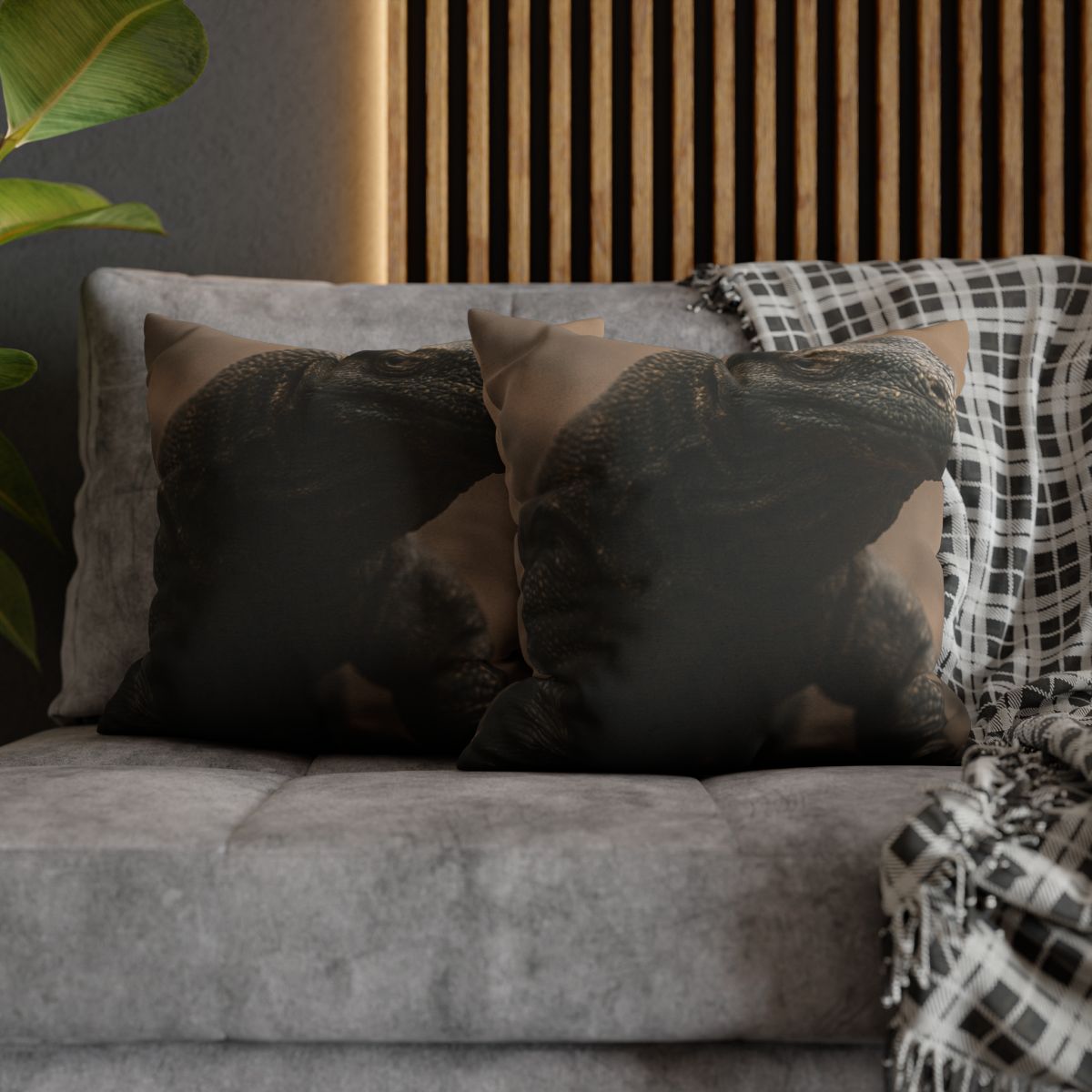 Ancient Sentinel Komodo Dragon trendy patterned pillow cases