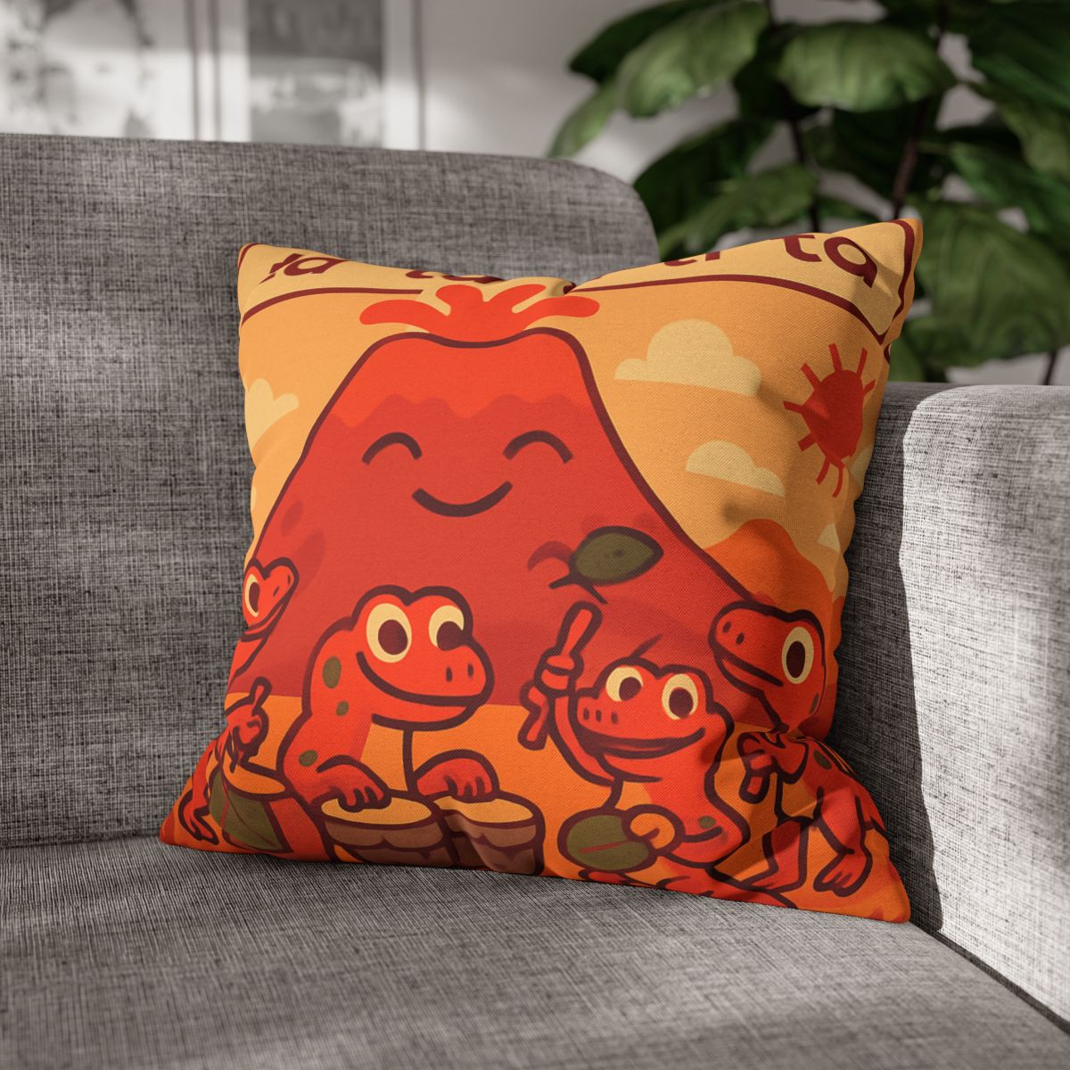 Volcano Drum Band Of The Rhythm Lizards designer print pillow cases