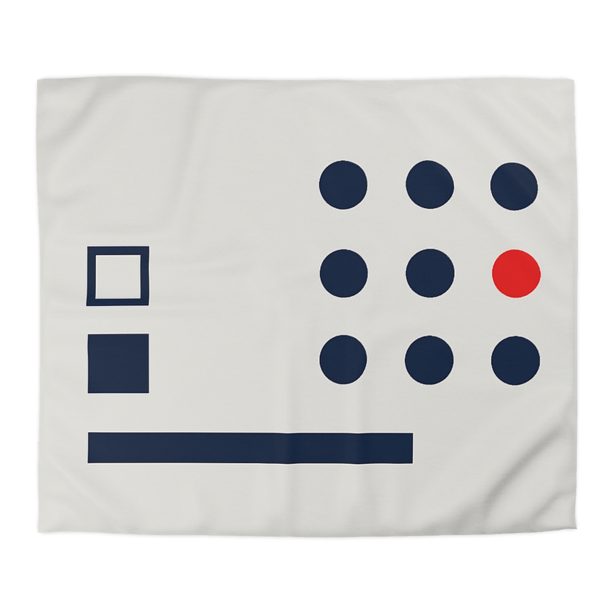 Missing Cell Dot Grid With Long Bar designer printed duvets