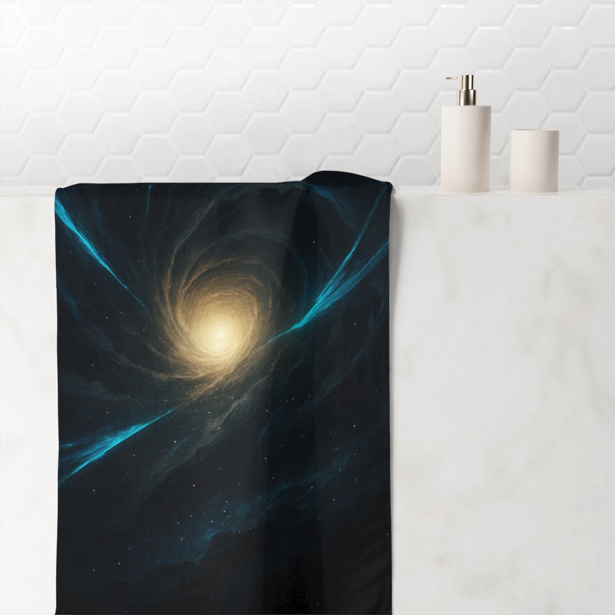 Luminous Horizon Singularity personalized bath towels