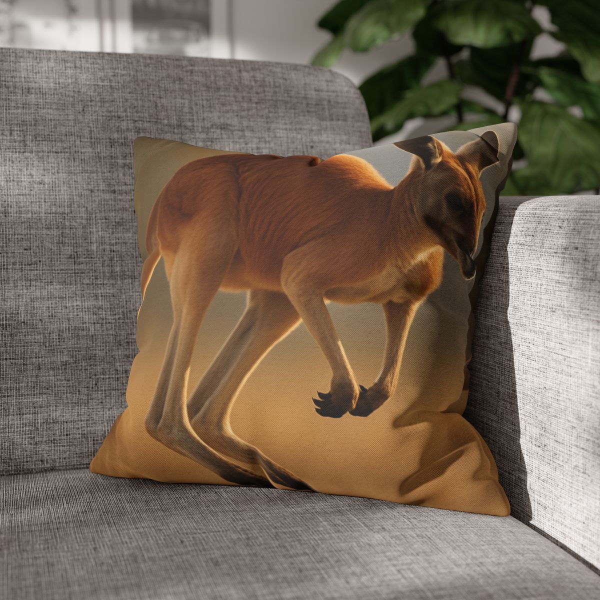 Ember Hop Red Kangaroo trendy patterned pillow cases