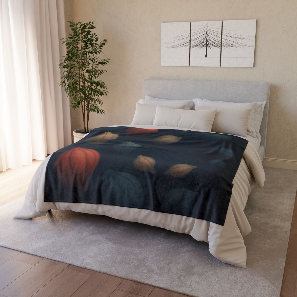 Seed Capsule Constellation stylish throw blankets