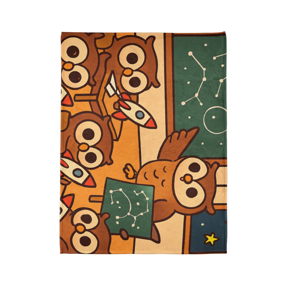 Rocket School Of Owls warm winter blankets