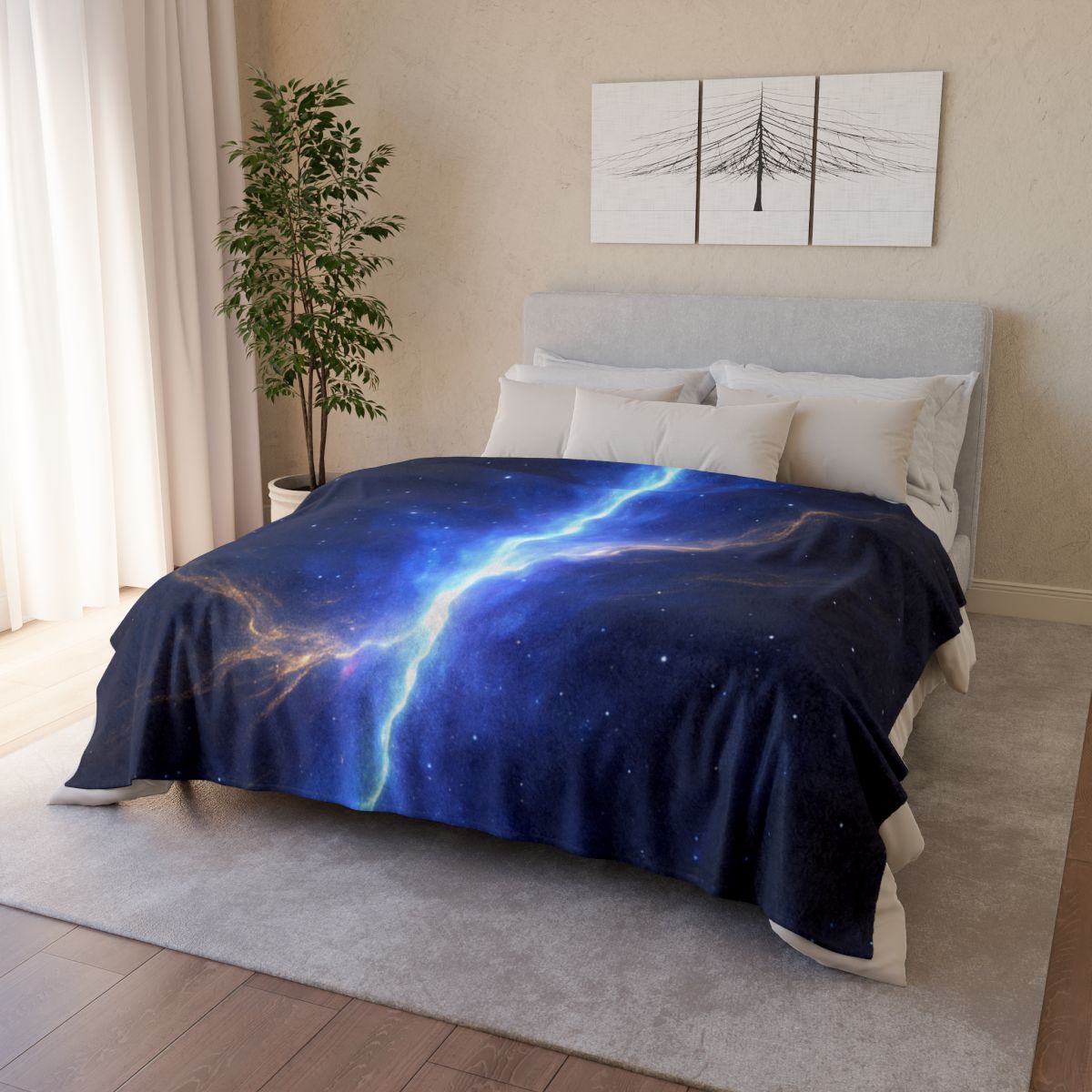 Luminous Horizon Rift decorative home blankets