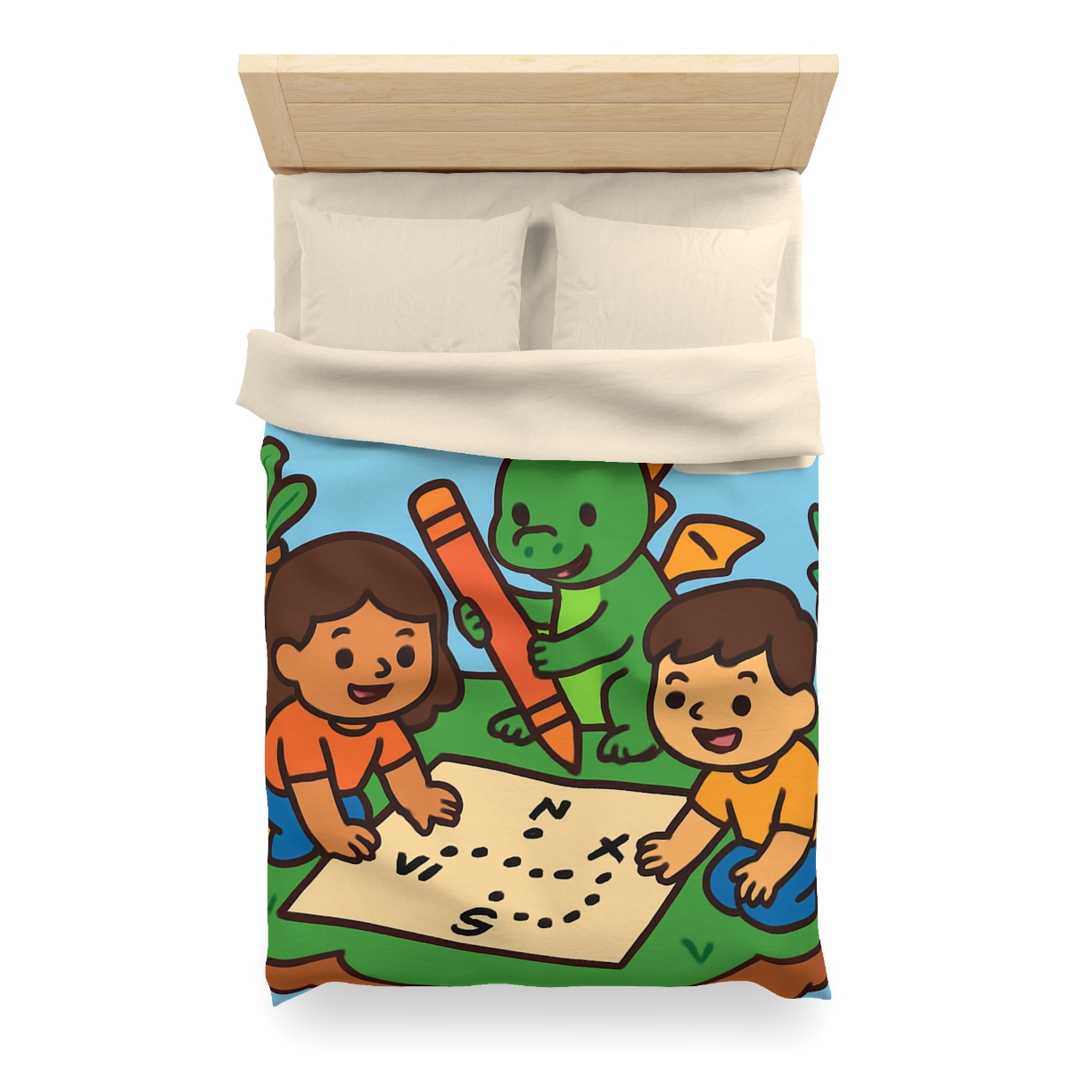 Sky Garden Map Makers With A Baby Dragon stylish duvet covers