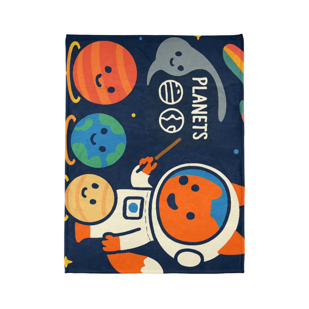 Comet Classroom With Astro Fox unique gift blankets