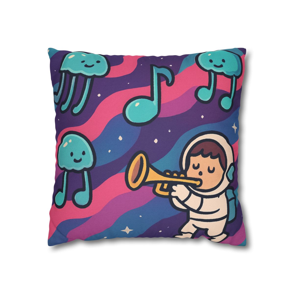 Nebula Jellyfish Orchestra designer print pillow cases