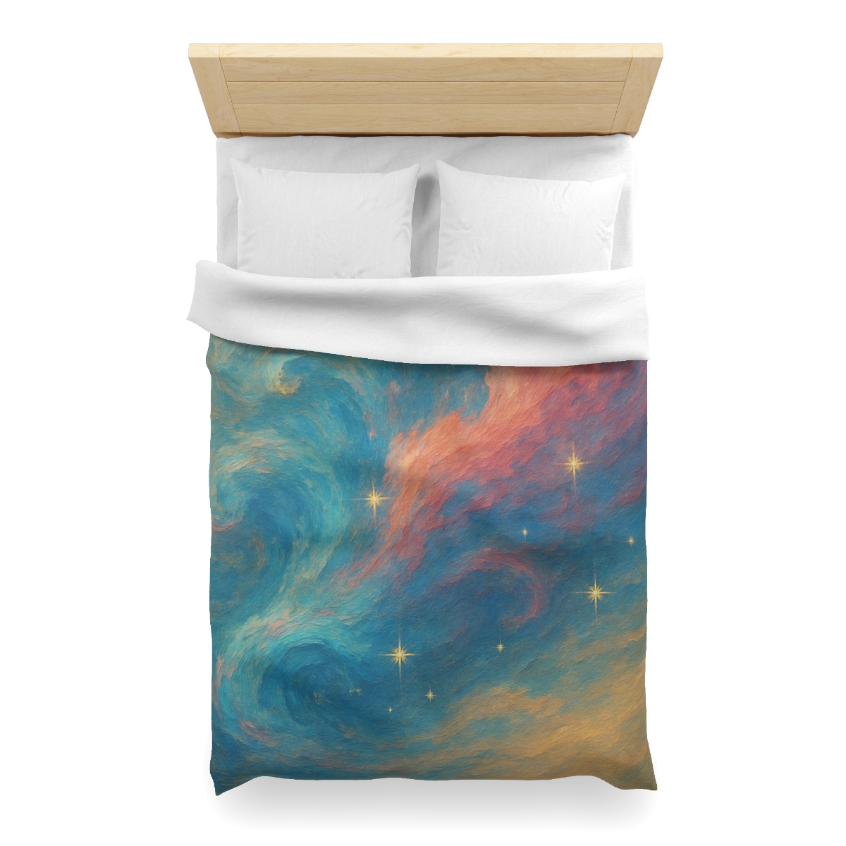 Chromatic Nebula Tidal Bloom stylish duvet covers